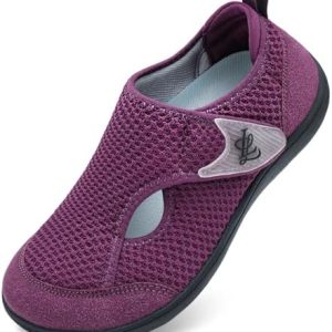 LeIsfIt Womens Adjustable Diabetic Shoes - Breathable Zero Drop Sneakers for Wide Width Arthritis & Edema Feet - Eco-Fri